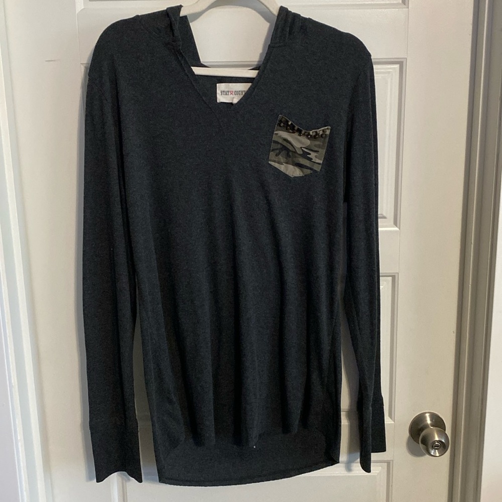 Ribbed Hooded Sweater